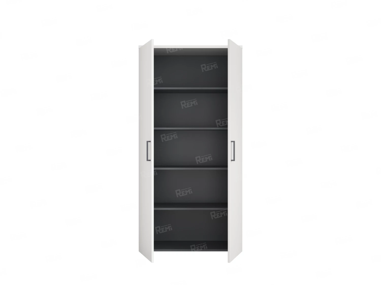 Шкаф распашной, регулируемые опоры, 5 уровней 900x420x1800 RM153-90x41 Белый/Серый