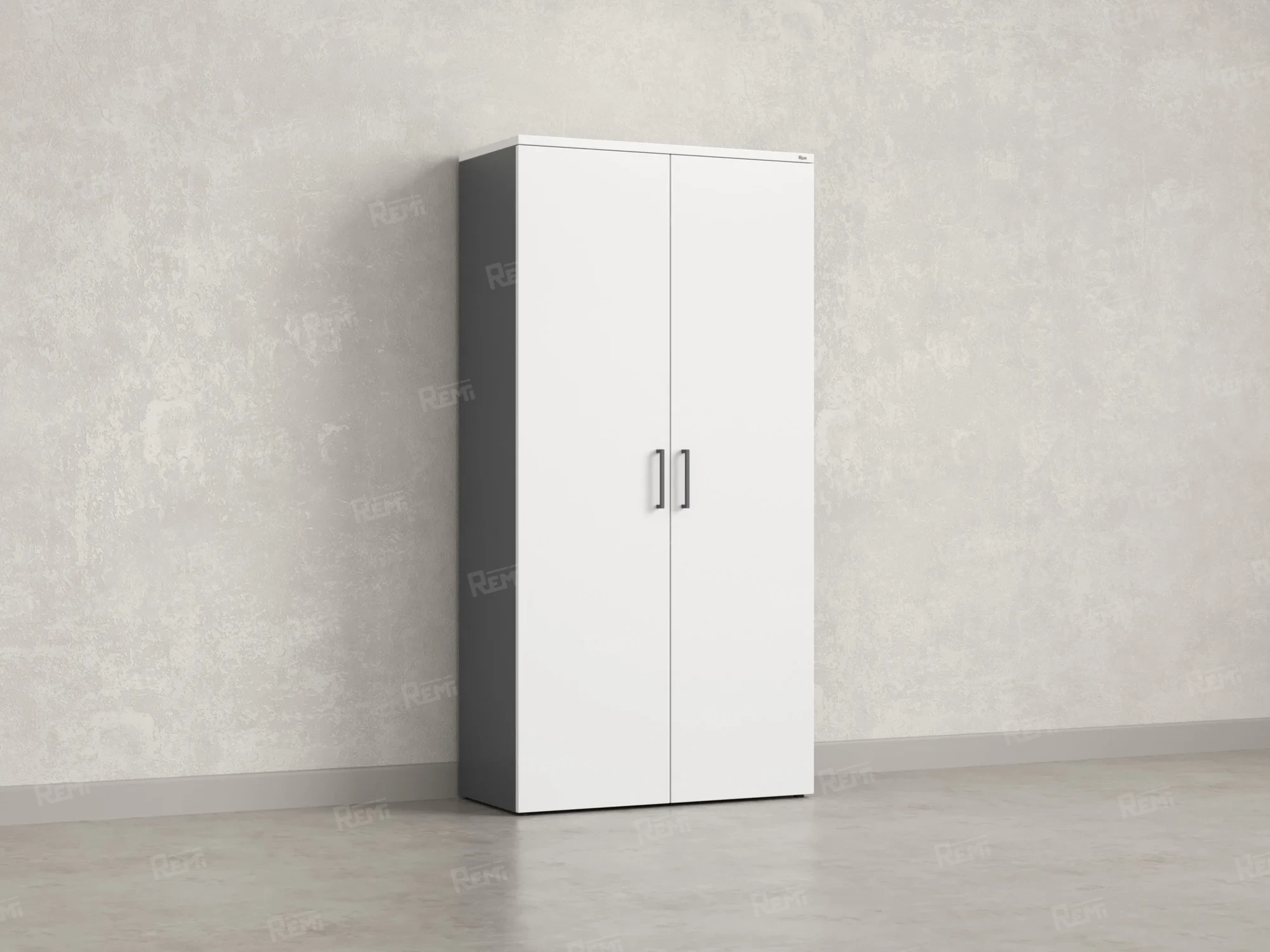Шкаф распашной, регулируемые опоры, 5 уровней 900x420x1800 RM153-90x41 Белый/Серый