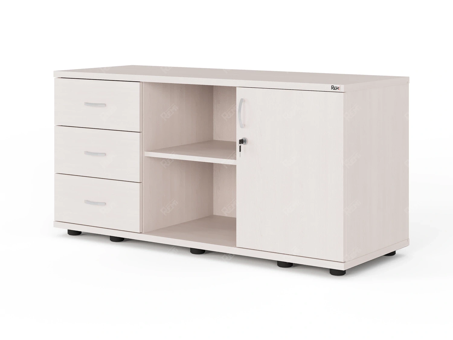 Тумба RLG023 4 ящика 120x45x60 Дуб Молочный, Серия ЛАЙТ | LIGHT