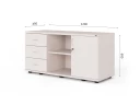 Тумба RLG023 4 ящика 120x45x60 Дуб Молочный, Серия ЛАЙТ | LIGHT