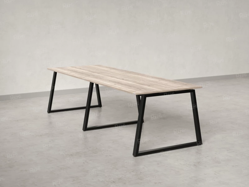 Cтол для переговоров, на A-обазном каркасе 2300x1000x750 RM083-230x100 Дуб Маувелла/Черный