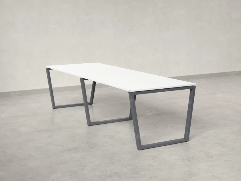 Cтол для переговоров, на V-обазном каркасе 2200x1650x750 RM082-220x165 Белый/Серый