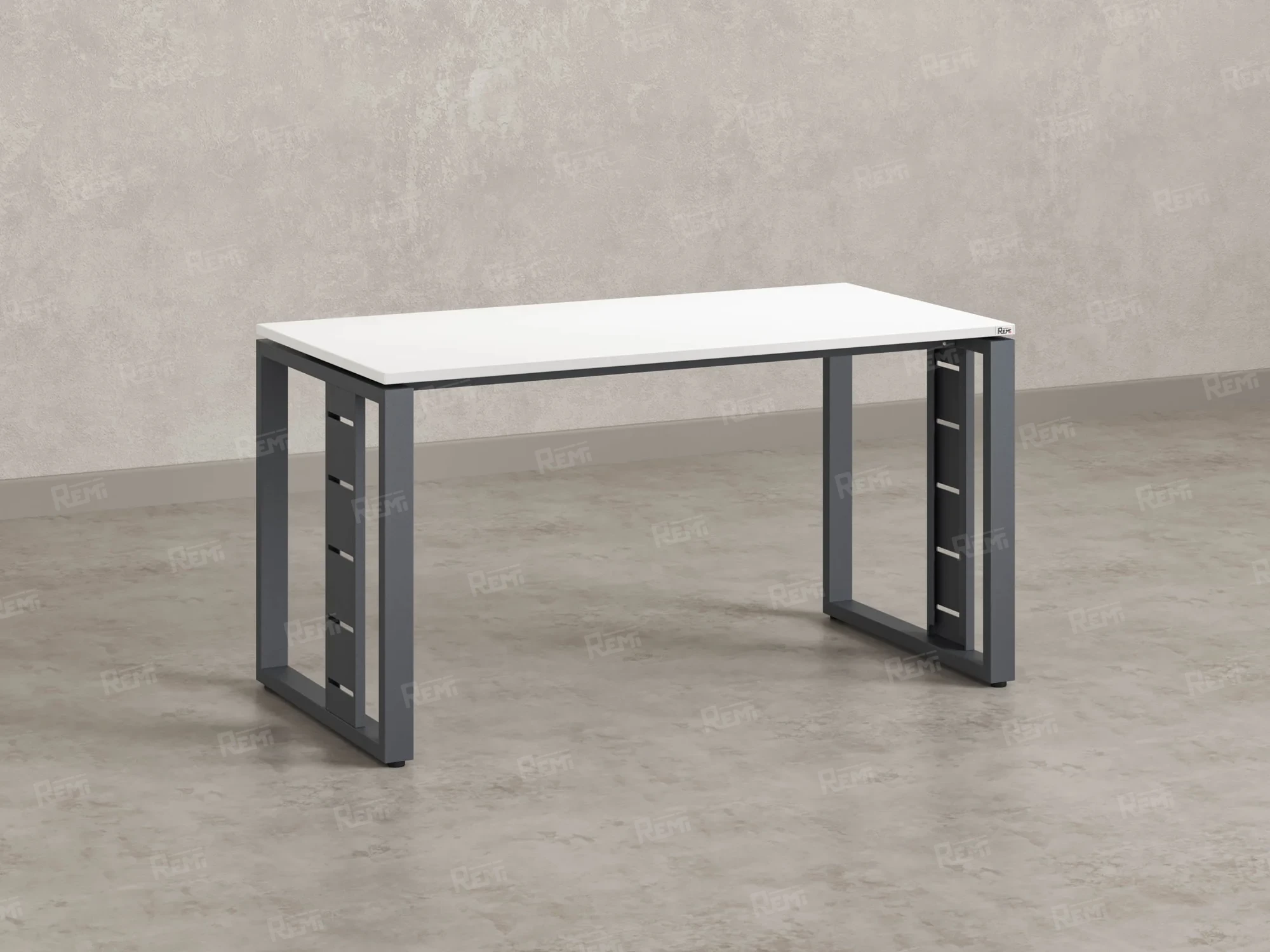 Стол прямой на О-образных опорах 2000x700x750 RM040-20x7 Белый/Серый