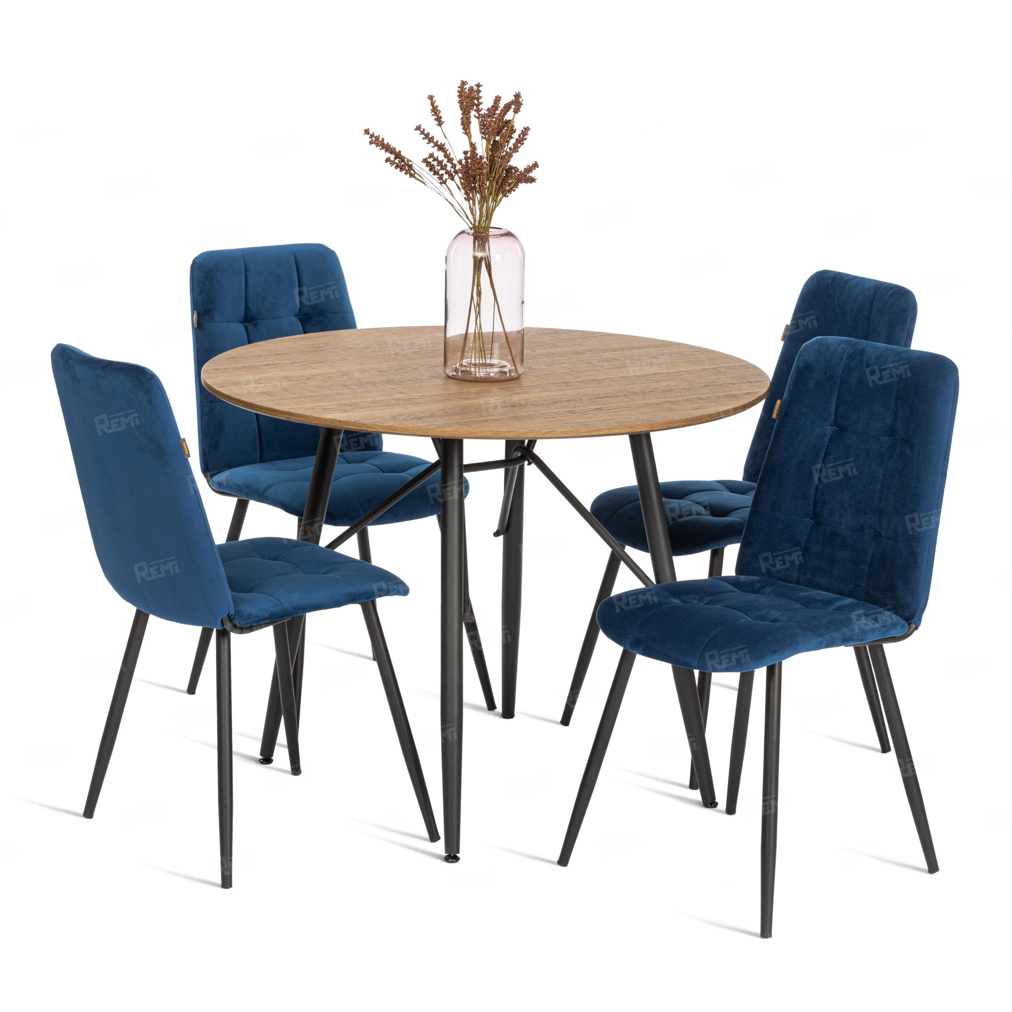 Стул обеденный Asti Синий/Синий, Велюр (арт. 24296)