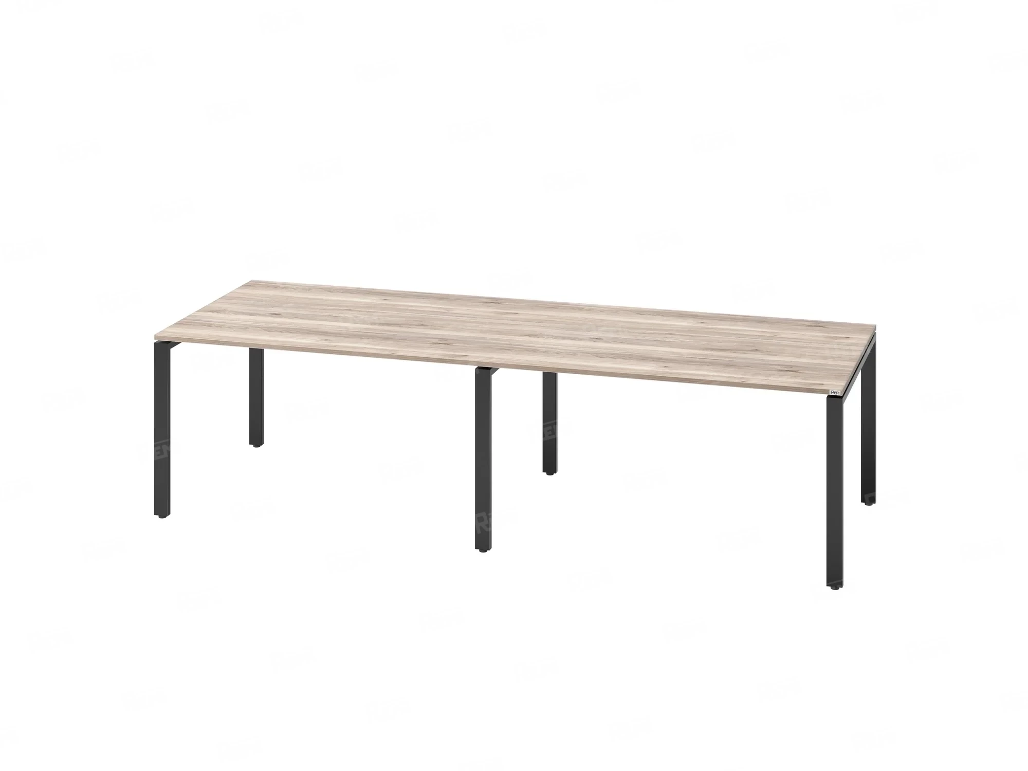 Cтол для переговоров, на П-образном каркасе 2500x1200x750 RM080-250x120 Дуб Маувелла/Черный