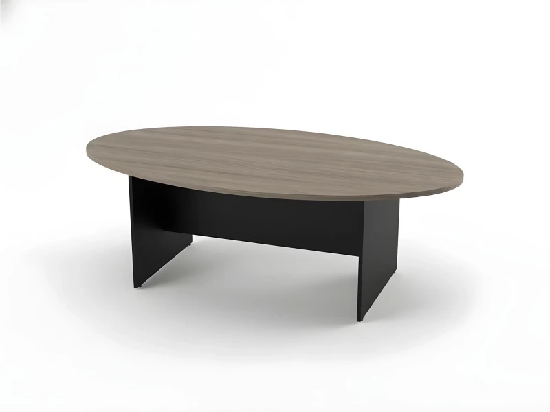 BRL RB007-240х120 Конференц-стол овальный 2400х1200х740 Дрифтвуд/Черный