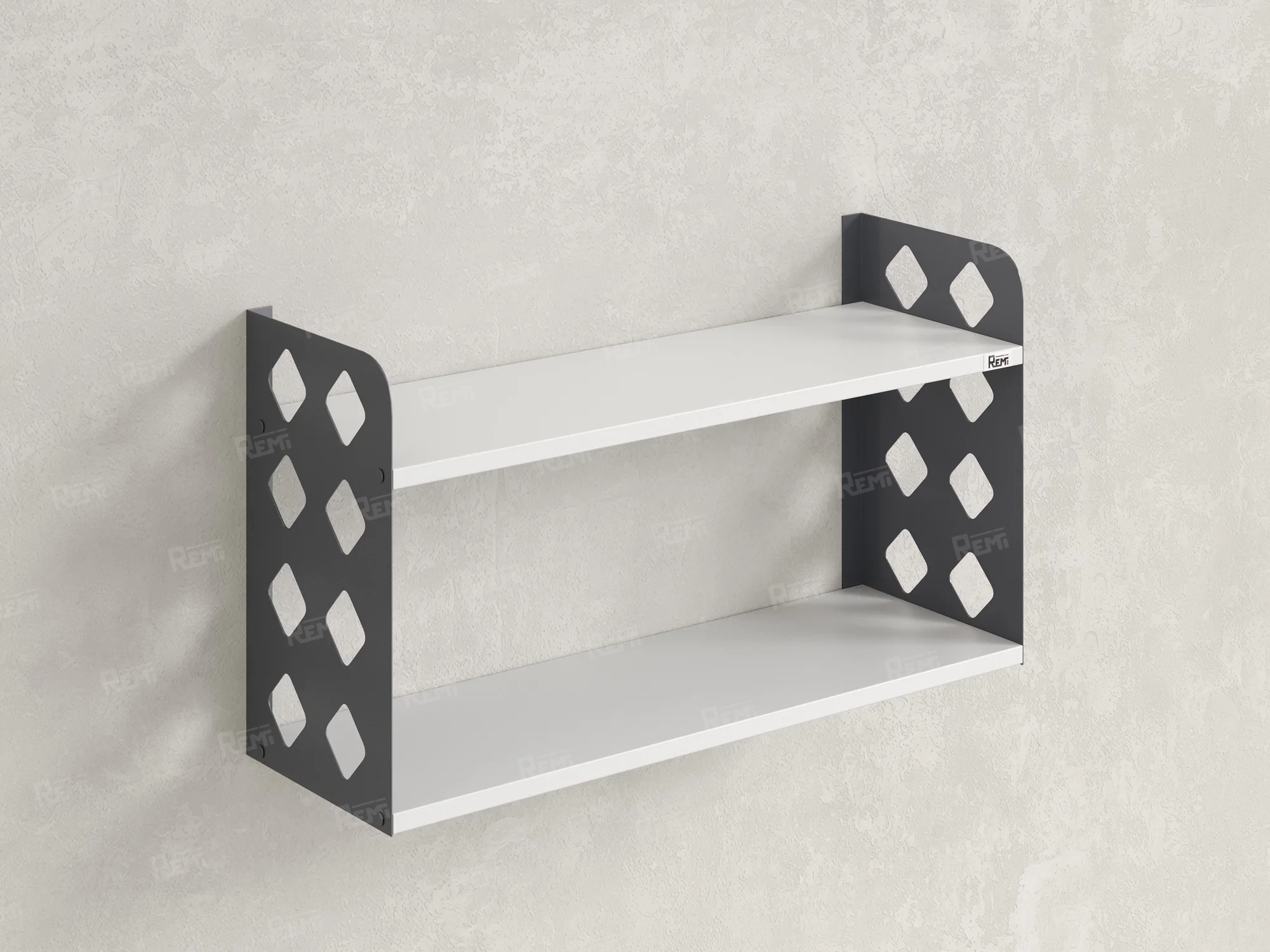 Полка настенная 900x300x500 RM192-90x30 Белый/Серый