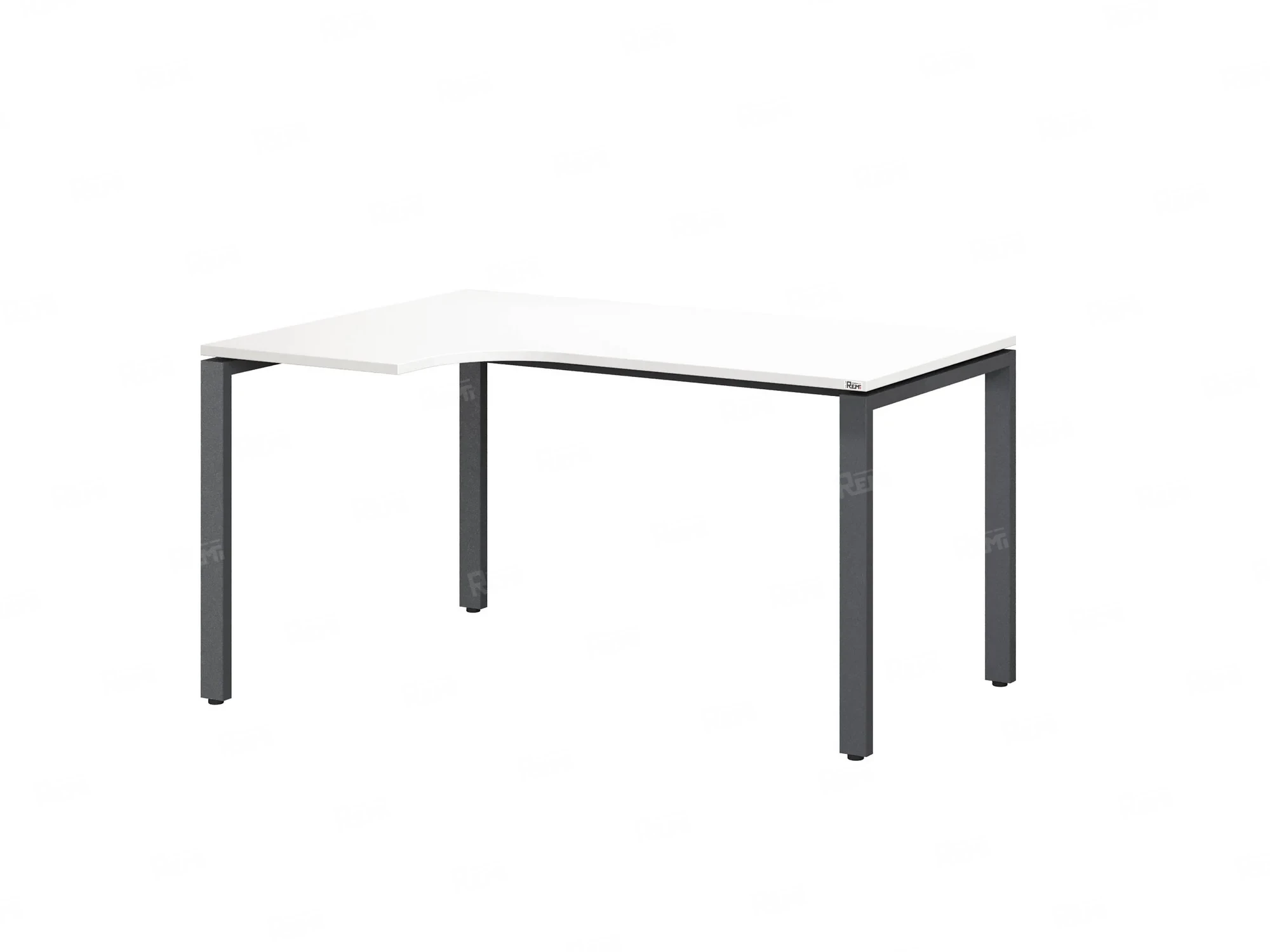 Стол угловой, П-опора, левый 1800x700/900x750, RM053-18x7-9 Белый/Серый