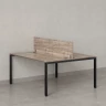 Бенч-система, 2 рабочих места, с одним экраном ЛДСП 1200x1400x750 RM165-2-12x14 Дуб Маувелла/Черный