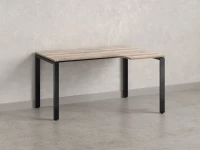 Стол угловой, П-опора, правый 1400x900/1200x750, RM052-14x9-12 Дуб Маувелла/Черный