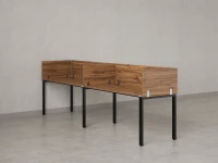 Бенч-система в 1 ряд, 2 рабочих места 5 ЛДСП экранов 2700x600x750 RM167-2-27x6 Дуб Юстус/Черный