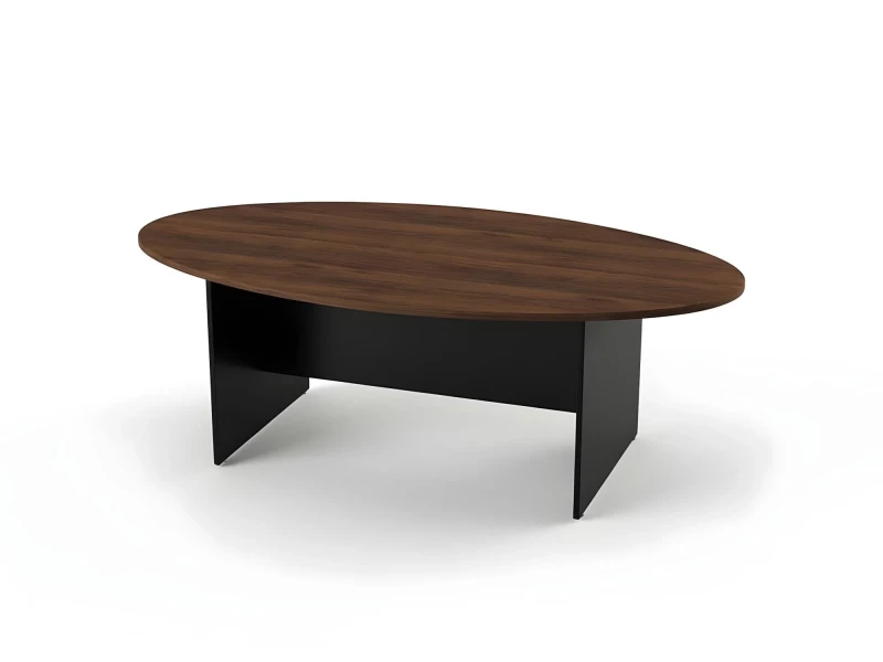 BRL RB007-240х120 Конференц-стол овальный 2400х1200х740 Орех Вармия/Черный