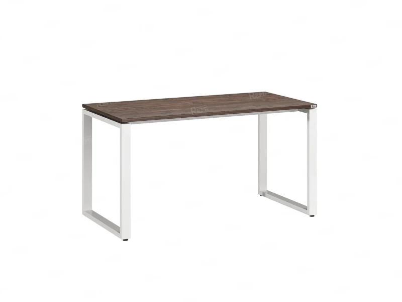 Стол прямой на O-образных опорах 1600x700x750 RM002-16x7 Дуб Апрельский шоколад/Белый