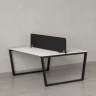 Бенч-система, 2 рабочих места, с одним тканевым экраном 1400x1600x750 RM172-1-14x16 Белый/Черный