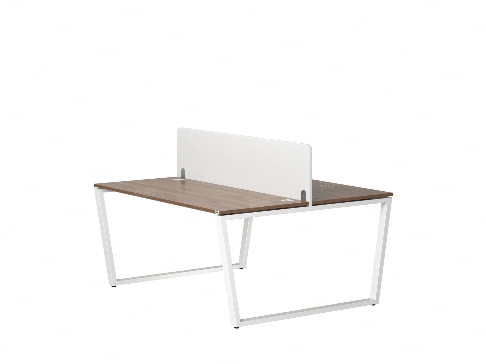 Бенч-система, 2 рабочих места, с одним тканевым экраном 1800x1600x750 RM172-1-18x16 Дуб Юстус/Белый