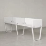Бенч-система в 1 ряд, 2 рабочих места 5 ЛДСП экранов 2700x700x750 RM174-2-27x7 Белый/Белый