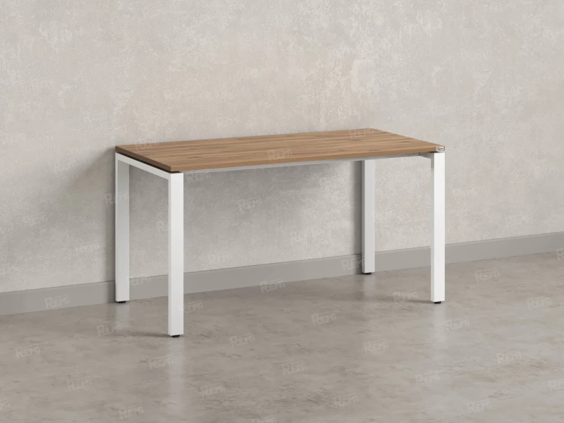Стол прямой на П-образных опорах 800x700x750 RM001-8x7 Дуб Юстус/Белый