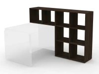 Стеллаж угловой RAC035 для столов, 8 секций 162,8x35,2x112 Дуб Термо, Серия Аккорд | Accord