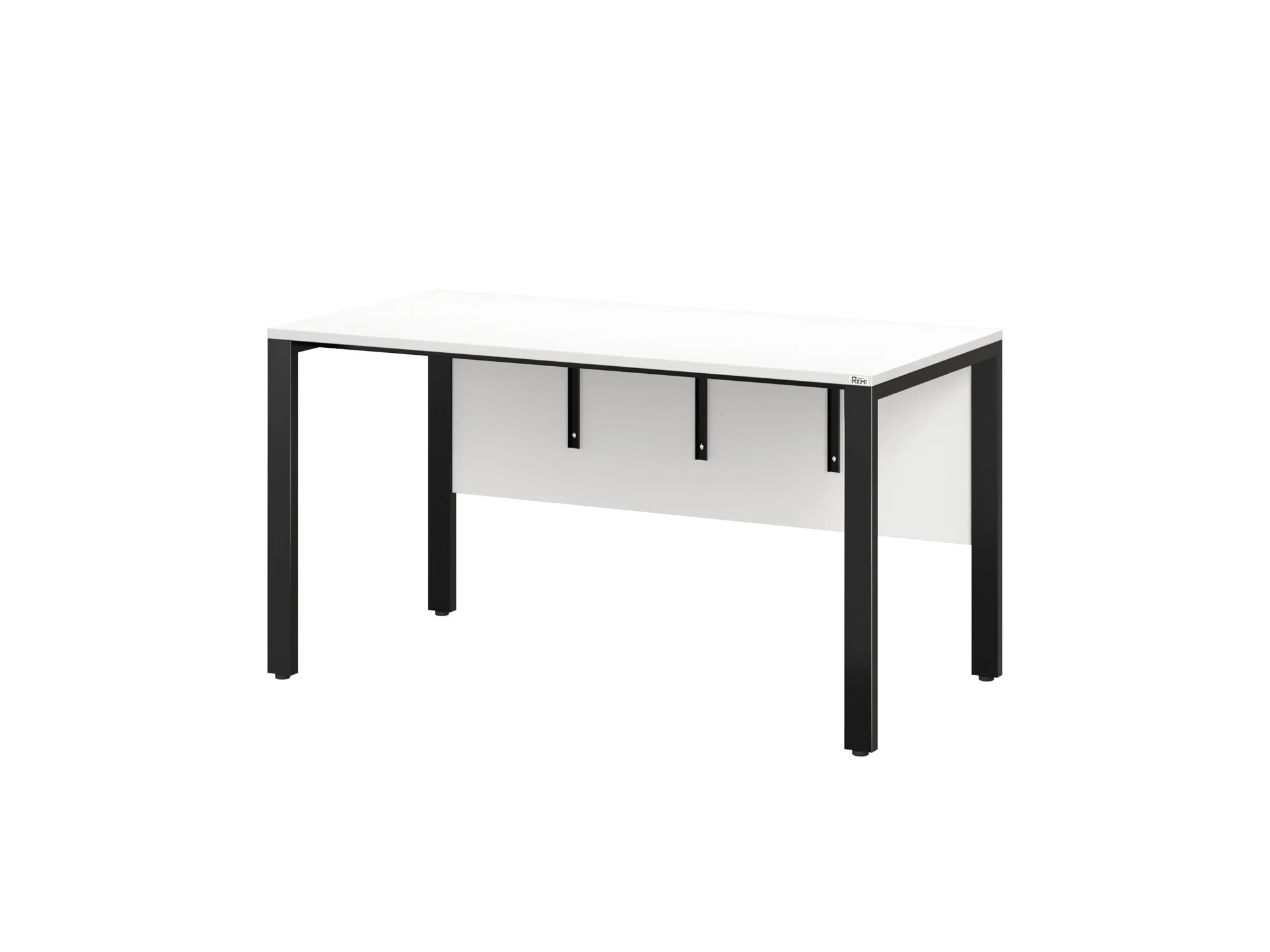 Стол прямой на П-образных опорах, экран ЛДСП 1800x600x750 RM005-18x6 Белый/Черный