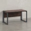 Стол прямой, О-опоры, экран ЛДСП,парящая стол-ца 1200x600x750 RM008-12x6 Дуб Апрельский шоколад/Серый