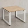 Журнальный стол с полкой 1200x600x550 RM182-12x6 Вяз Швейцарский светлый/Белый