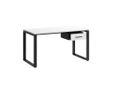 Стол прямой с подвесной тумбой, О-опора 2000x700x750 RM036-20x7 Белый/Черный