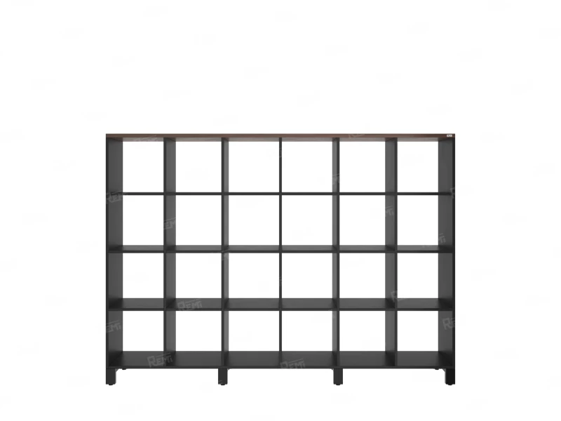 Стеллаж, 24 ячейки 2250х370х1620 RM141-225x37 Дуб Апрельский шоколад/Черный