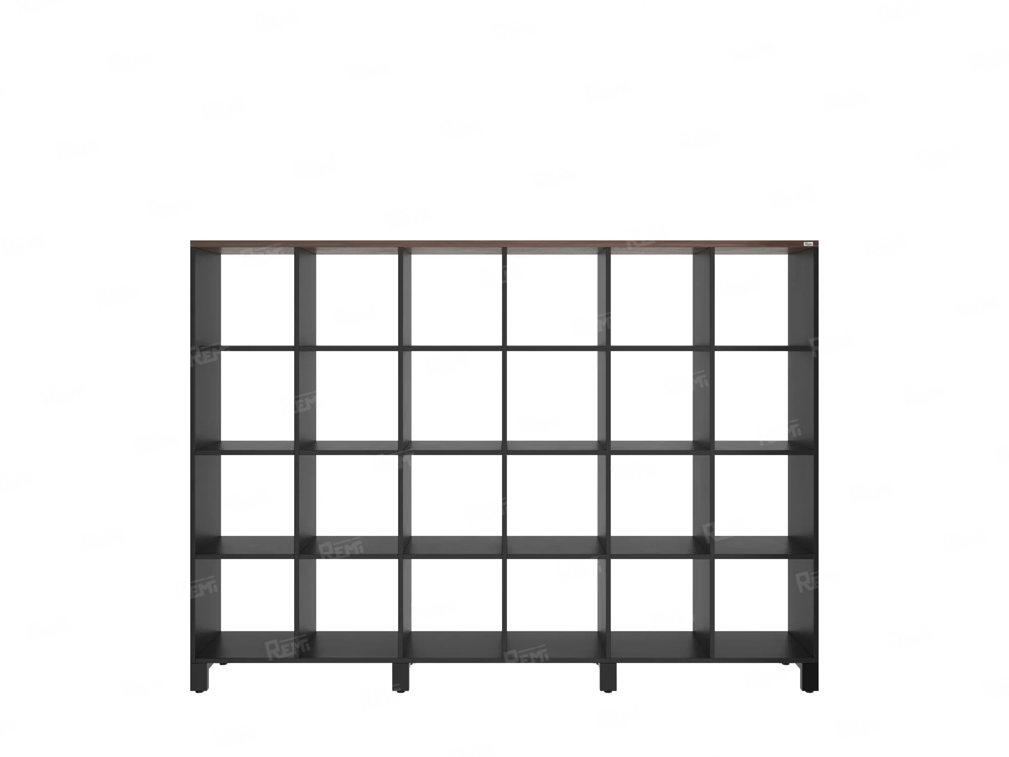 Стеллаж, 24 ячейки 2250х370х1620 RM141-225x37 Дуб Апрельский шоколад/Черный