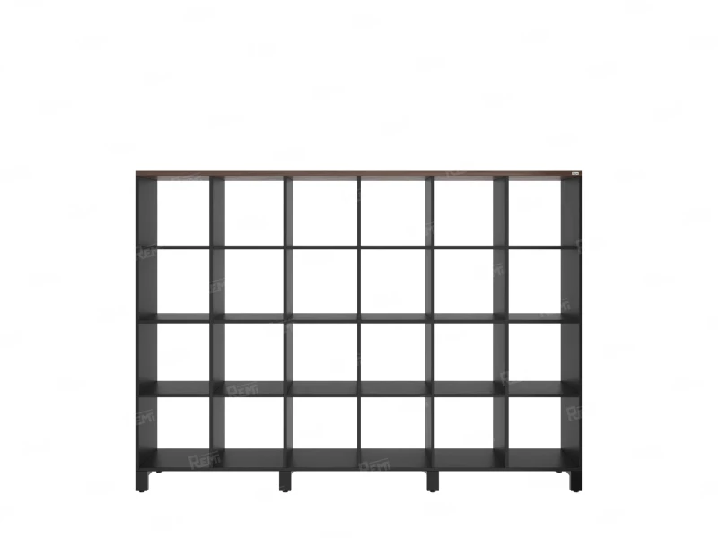 Стеллаж, 24 ячейки 2250х370х1620 RM141-225x37 Дуб Апрельский шоколад/Черный