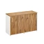 Низкий шкаф-купе на регулируемых опорах 1200x420x750 RM125-120x42 Дуб Юстус/Белый