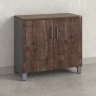 Шкаф низкий распашной, 2 уровня 900x420x850 RM147-90x42 Дуб Апрельский шоколад/Серый