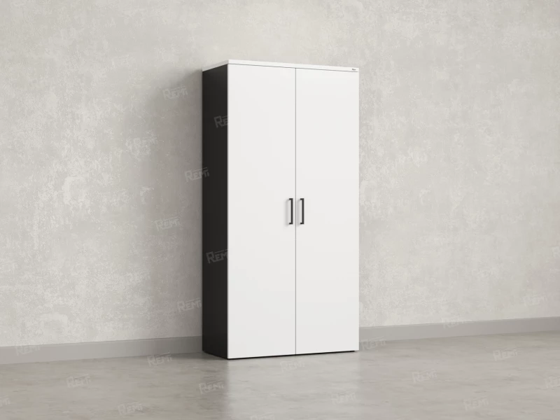 Шкаф распашной, регулируемые опоры, 5 уровней 900x420x1800 RM153-90x41 Белый/Черный