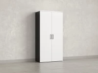 Шкаф распашной, регулируемые опоры, 5 уровней 900x420x1800 RM153-90x41 Белый/Черный