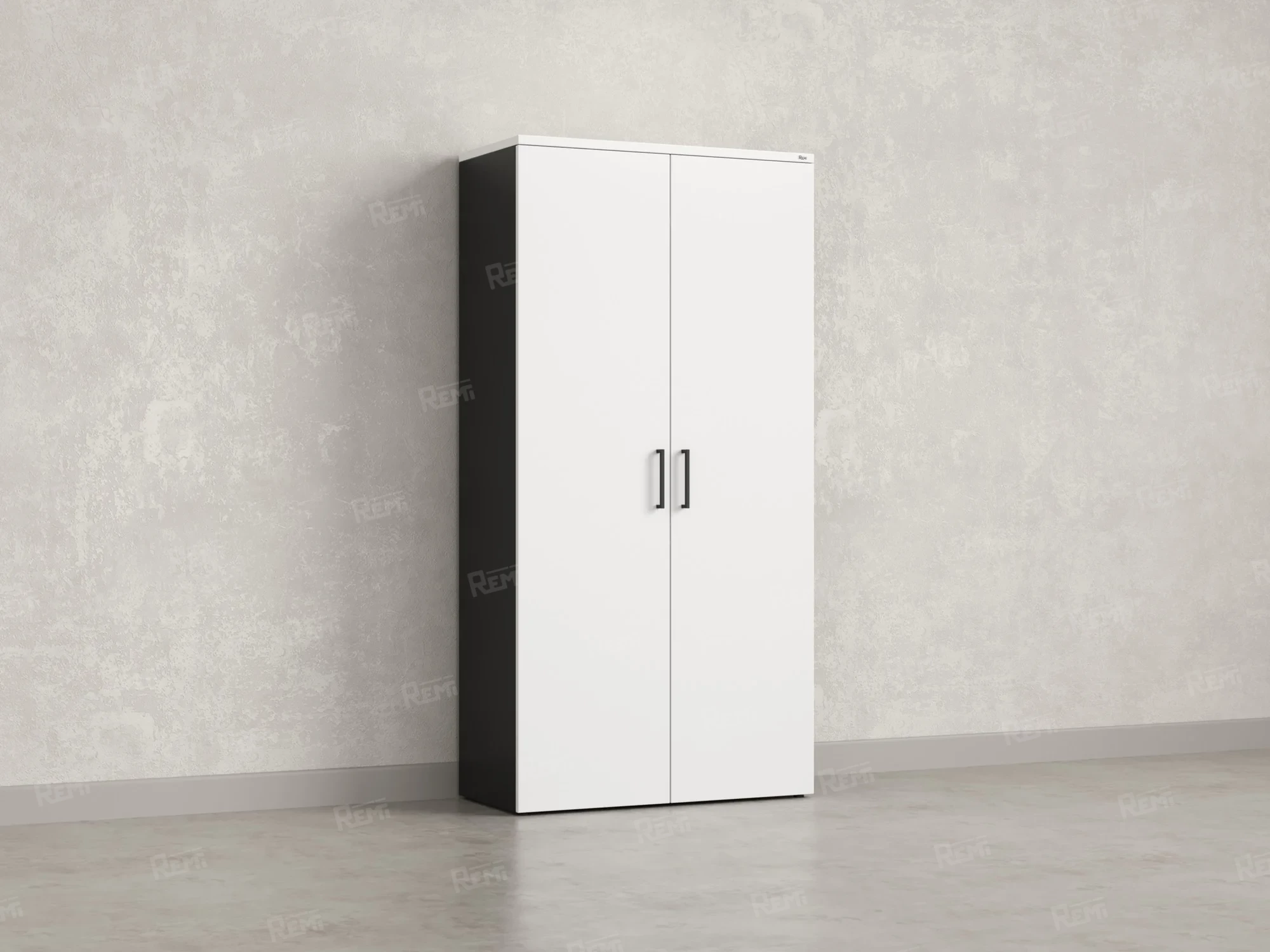 Шкаф распашной, регулируемые опоры, 5 уровней 900x420x1800 RM153-90x41 Белый/Черный