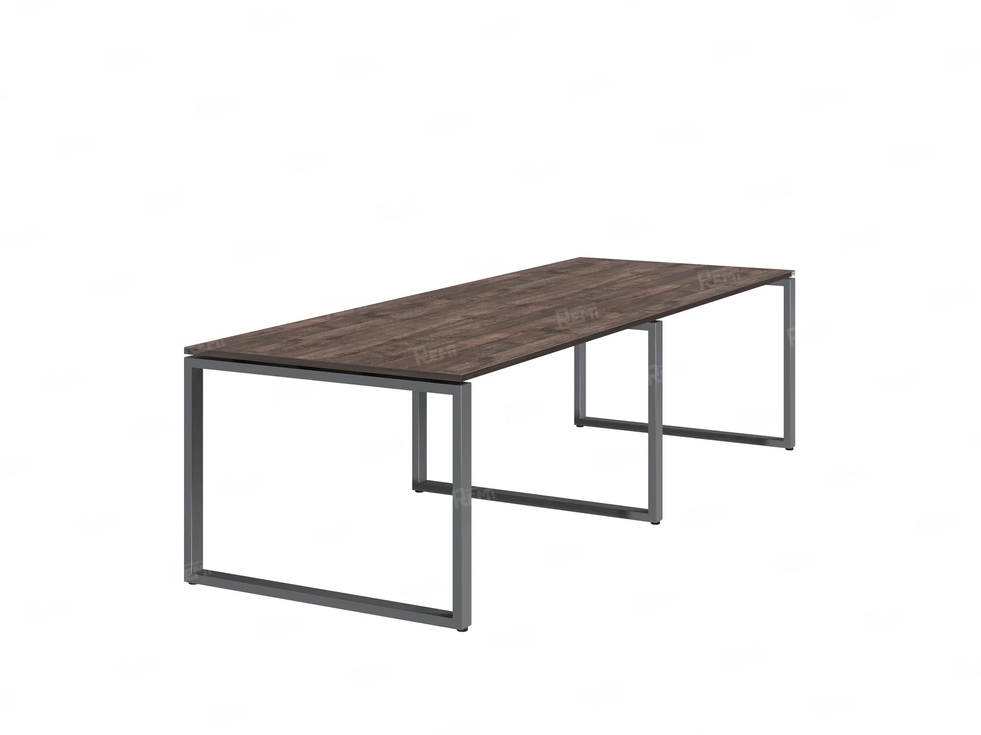 Cтол для переговоров, на О-обазном каркасе 2200x1450x750 RM081-220x145 Дуб Апрельский шоколад/Серый