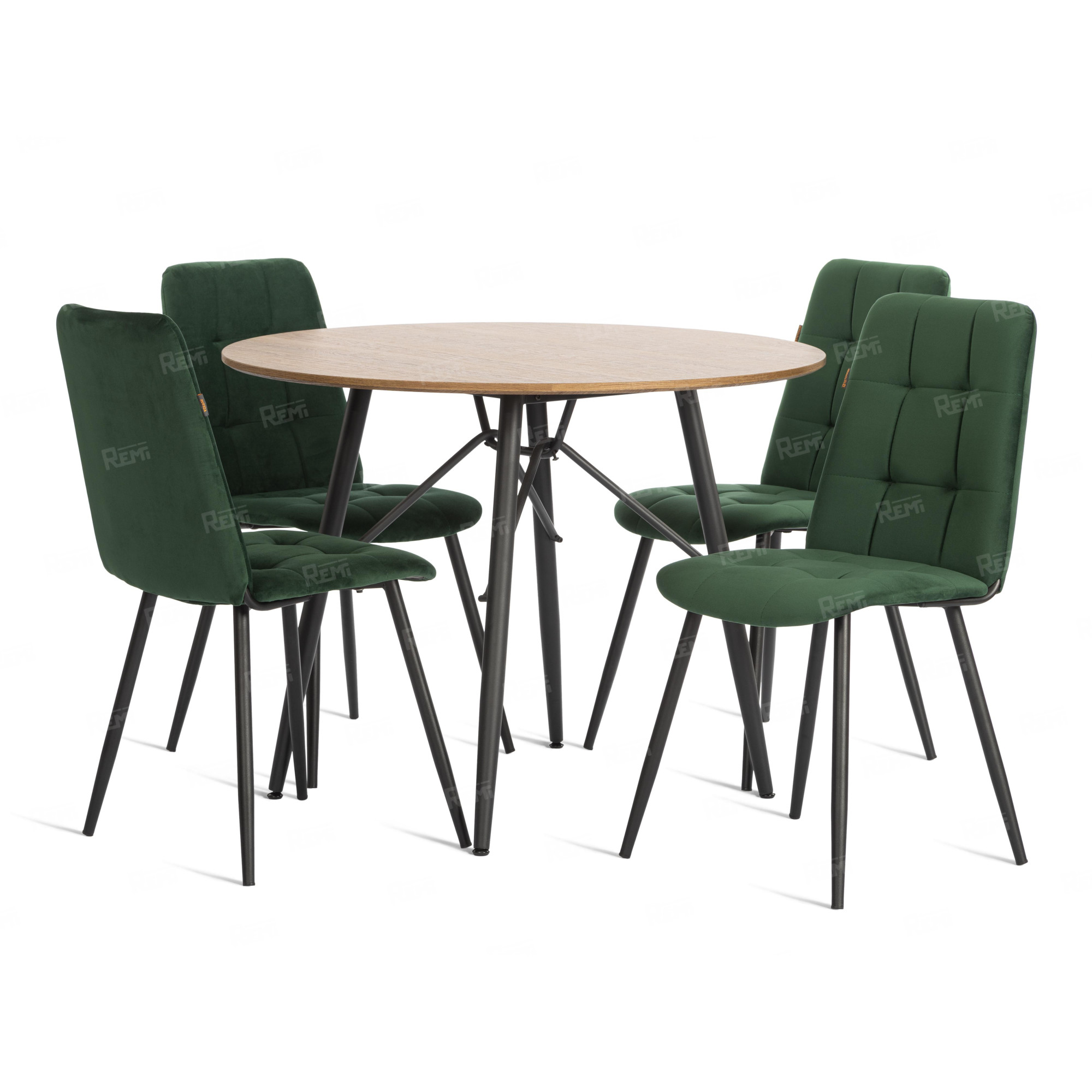 Стул обеденный Asti Изумрудный/Изумрудный, Велюр (арт. 24297)