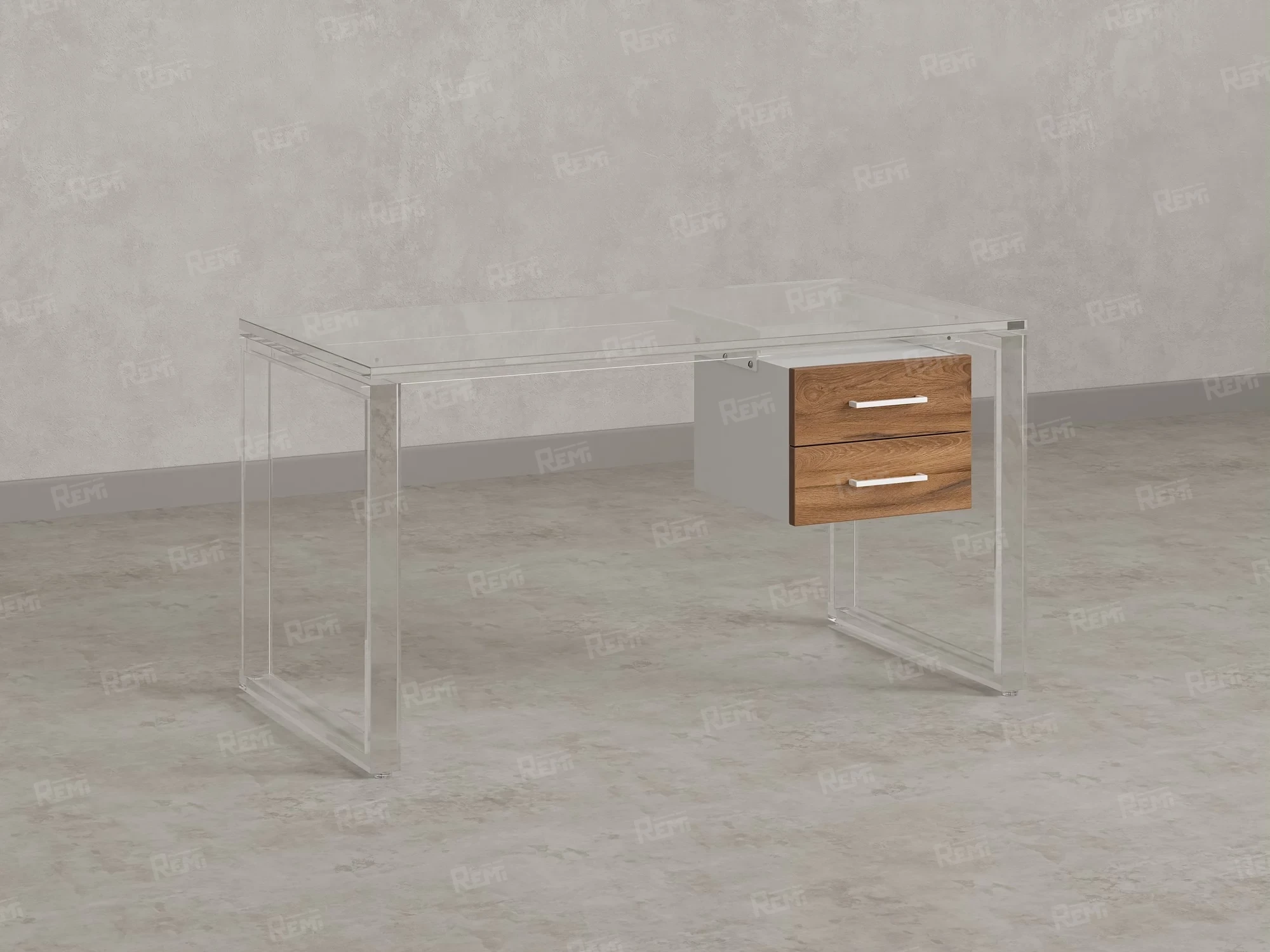 Тумба подвесная, два ящика 400x452x300 RM201-16х8 Юстус/Белый