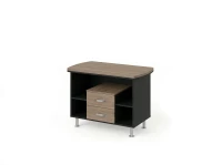 BRL RB074-120x60 Тумба сервисная на цокольных опорах 1200х600х760 Шорвуд/Черный