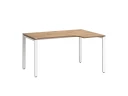 Стол угловой, П-опора, правый 1400x900/1200x750, RM052-14x9-12 Дуб Юстус/Белый
