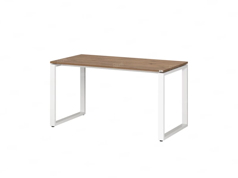 Стол прямой на O-образных опорах 1200x600x750 RM002-12x6 Дуб Юстус/Белый