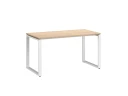 Стол прямой на O-образных опорах 2000x800x750 RM002-20x8 Вяз Швейцарский светлый/Белый