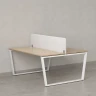 Бенч-система, 2 рабочих места, с одним тканевым экраном 1400x1600x750 RM172-1-14x16 Вяз Швейцарский светлый/Белый