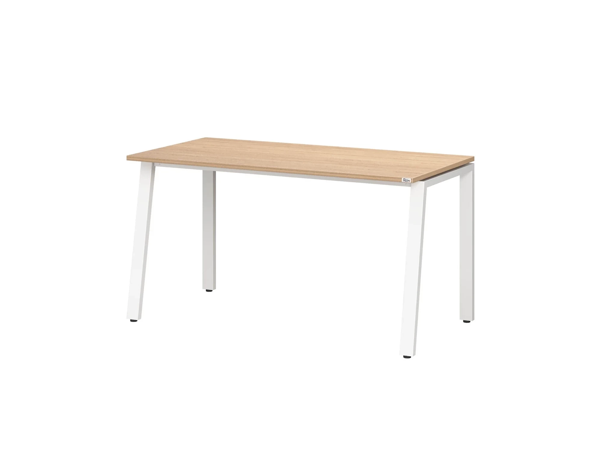 Стол прямой на Л-образных опорах 2000x600x750 RM004-20x6 Вяз Швейцарский светлый/Белый