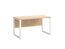 Стол прямой на О-образных опорах, экран ЛДСП 1800x800x750 RM006-18x8 Вяз Швейцарский светлый/Белый