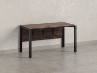 Стол прямой на П-образных опорах, экран ЛДСП 1200x800x750 RM005-12x8 Дуб Апрельский шоколад/Черный