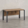 Стол прямой на П-образных опорах, экран ЛДСП 800x600x750 RM005-8x6 Дуб Юстус/Серый