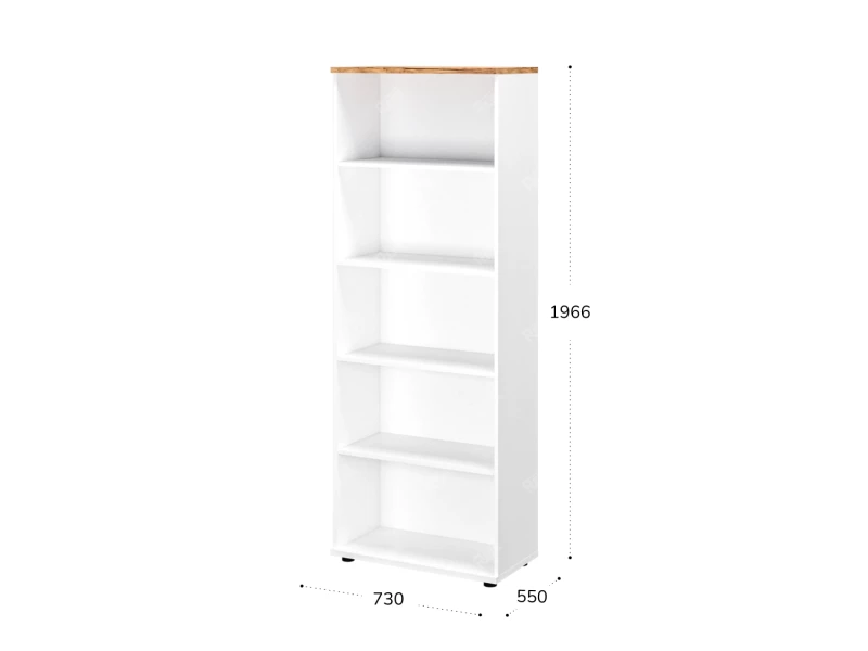 Стеллаж 730x550x1966 RTD052 Таксония медовая/Белый