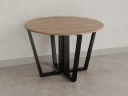 Круглый стол на U-образных опорах 1400x1400x750 RM188-14x14 Дуб Юстус/Черный