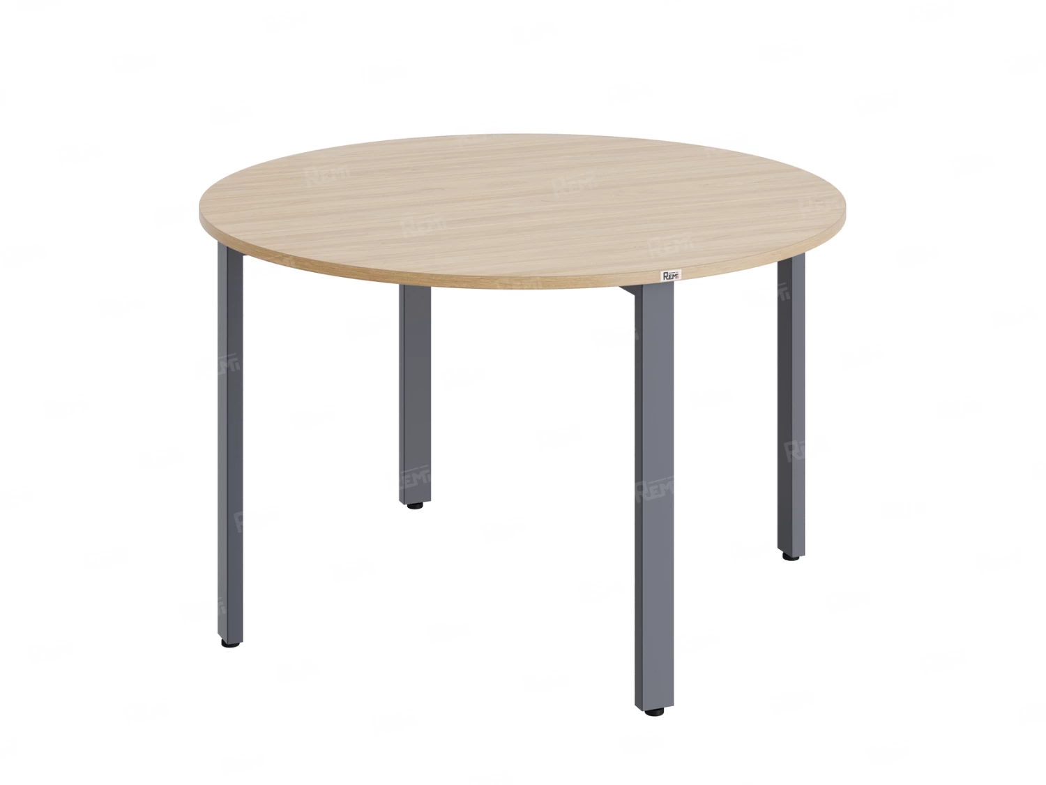 Круглый стол на П-образных опорах 1200x1200x750 RM186-12x12 Вяз Швейцарский светлый/Серый