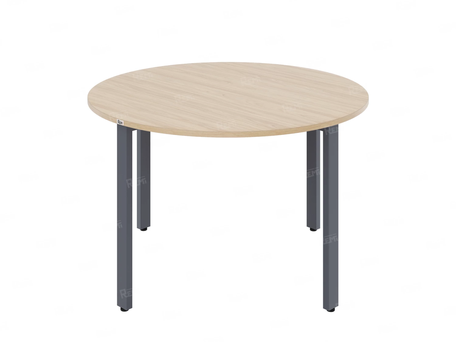 Круглый стол на П-образных опорах 1200x1200x750 RM186-12x12 Вяз Швейцарский светлый/Серый